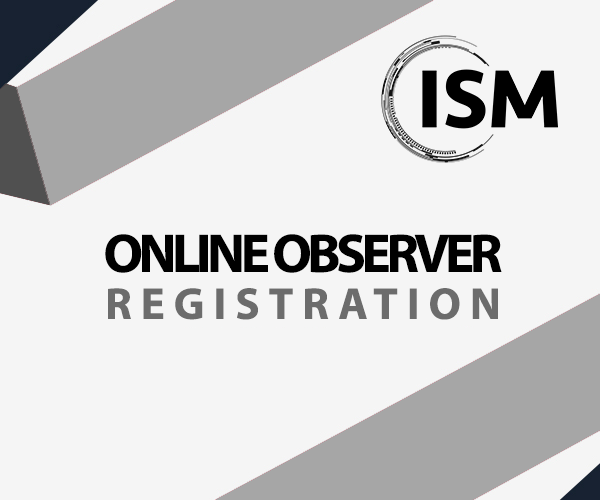 ISM Online Observer Registration